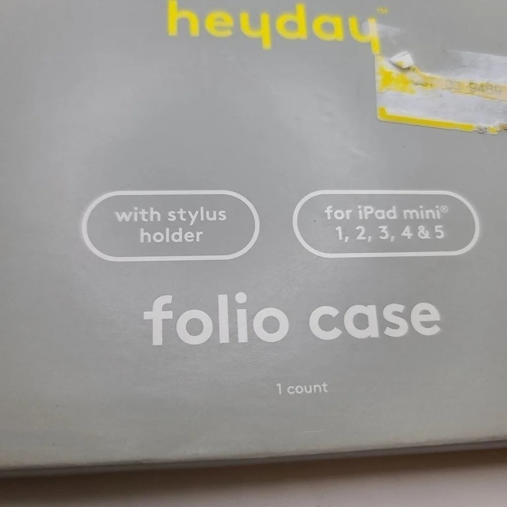 Heyday Blue Folio Case For iPad Mini 1,2,3,4 & 5, With Stylus Holder New In Box